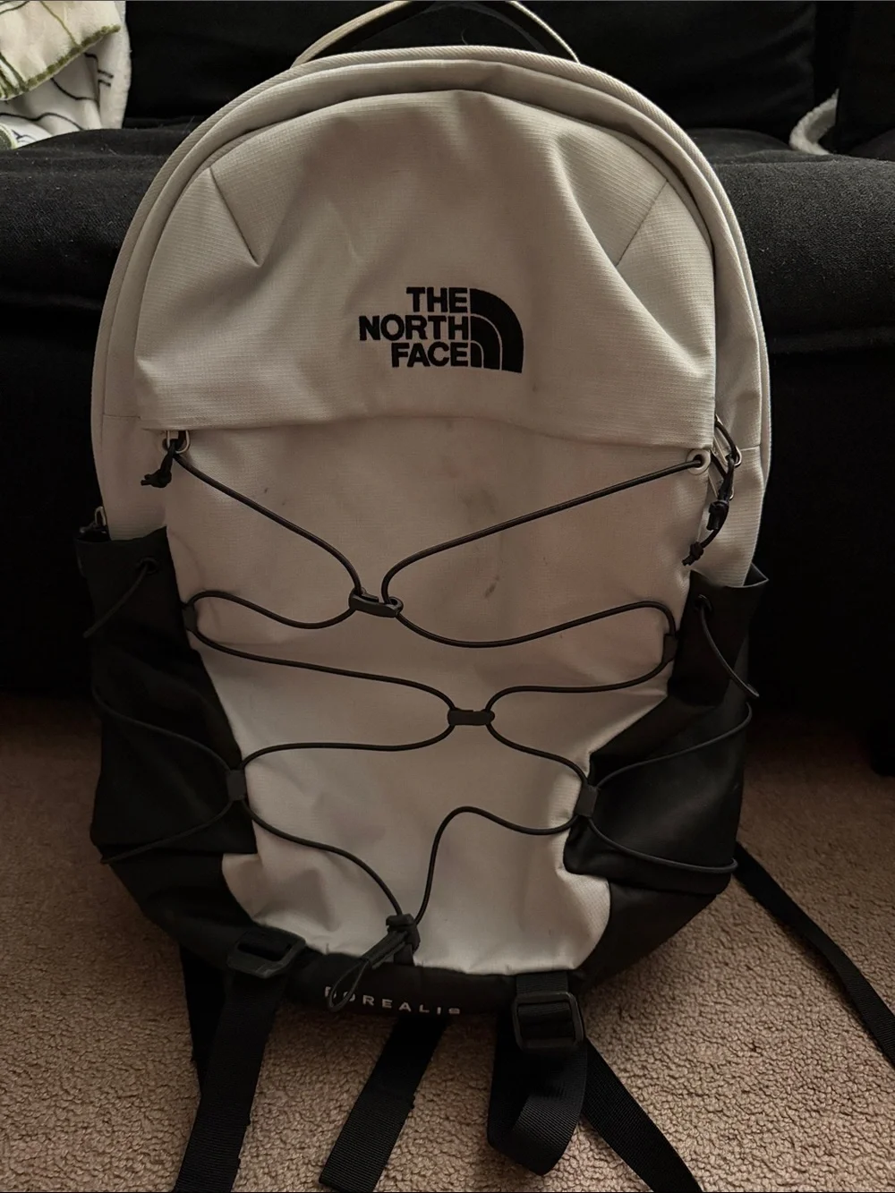 The North Face White/Black Borealis Backpack w/ Laptop Compartment *SEE PHOTOS*